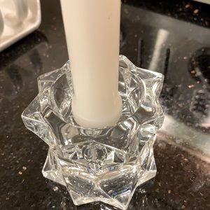 Glass candle holder star shape